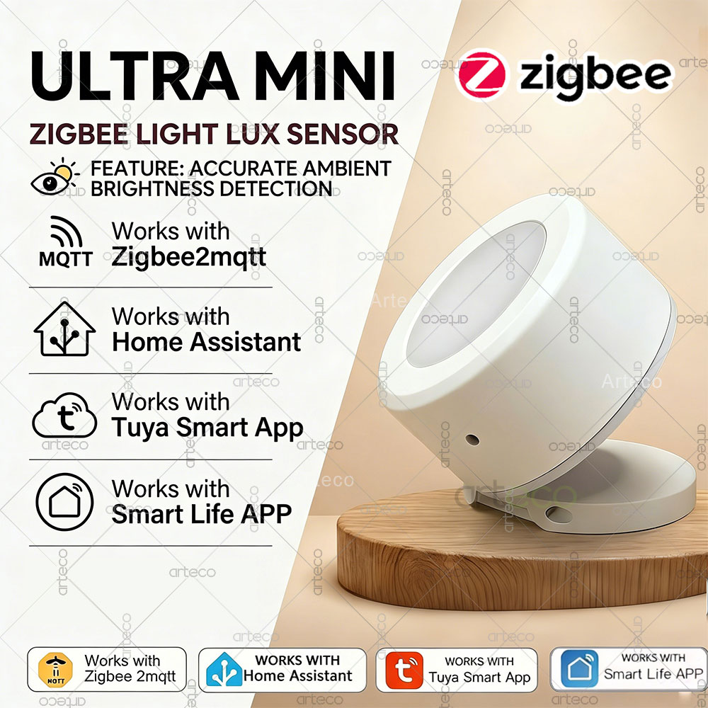 Smart Home Automation System - Ultra Mini Zigbee Lichtsensor Beleuchtungsstärkedetektor Lux