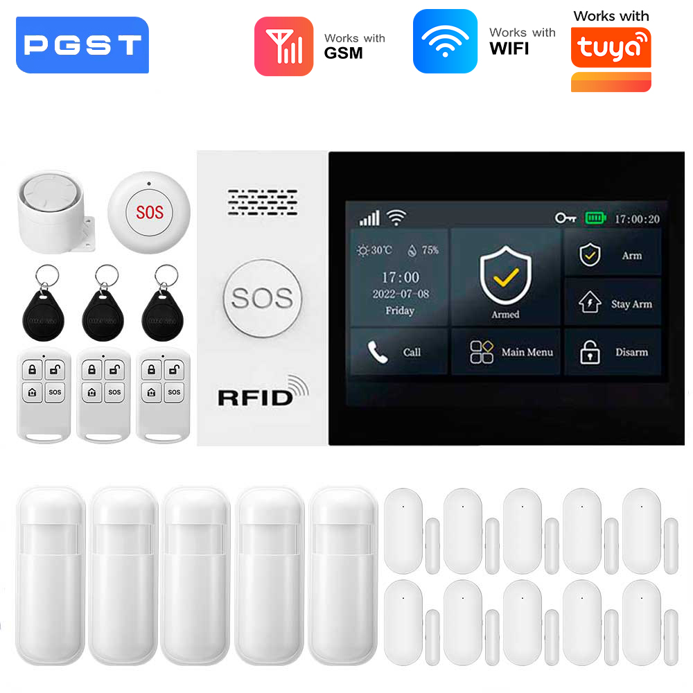 Smart Home Automation System - 2,4G WIFI Smart GSM Alarmsystem, kompatibel