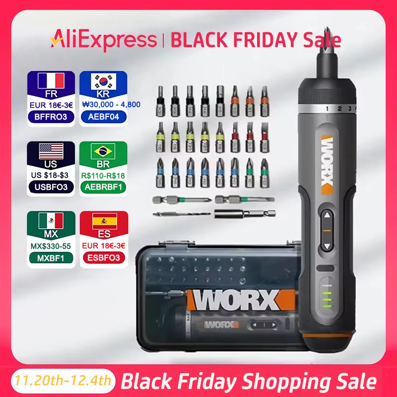 Smart Home Micro Bit - WORX WX242 Mini-Elektroschrauber-Set, intelligenter kabelloser elektrischer