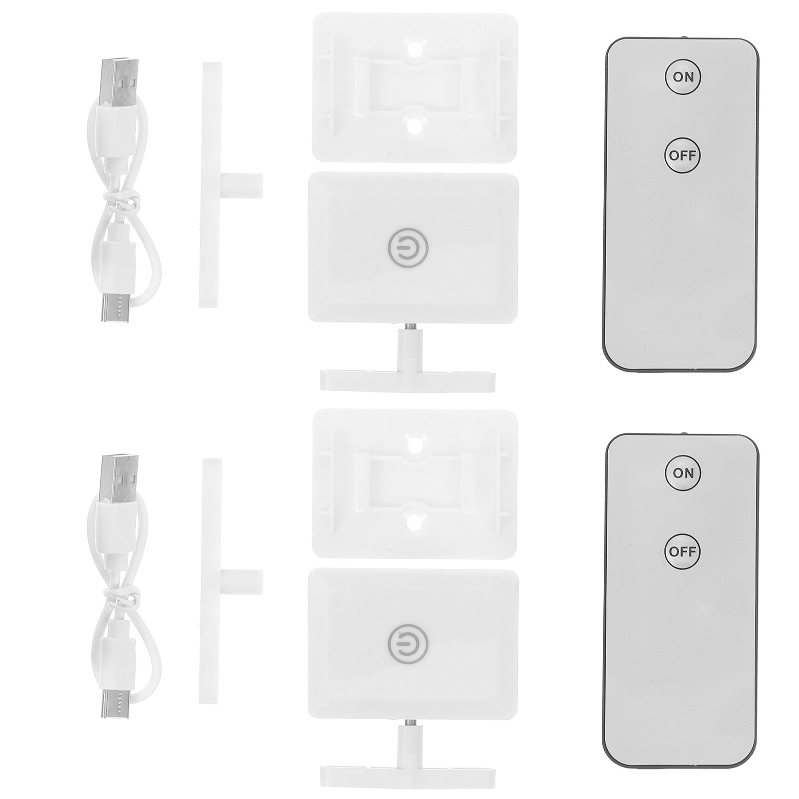 Smart Home Living Room - 2 Sets Fernbedienungsschalter, kabelloser Tastendrücker, Smart-Home-Zubehör,