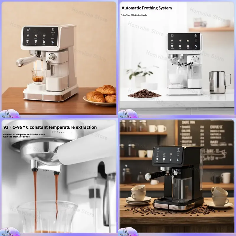 Smart Home Kitchen - Espresso 20 Bar Hochdruck-Automatischer Milchaufschäumer mit