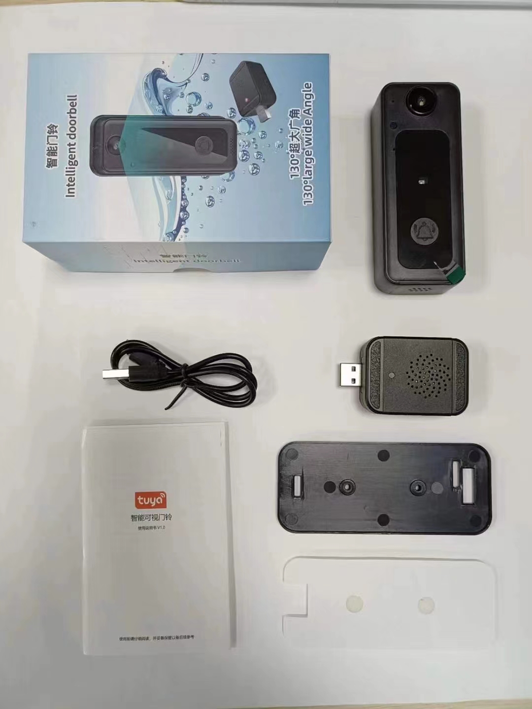 Wifi Doorbell Camera - 720P Tuya APP Drahtlose WLAN-IP-Türklingel, Visuelle