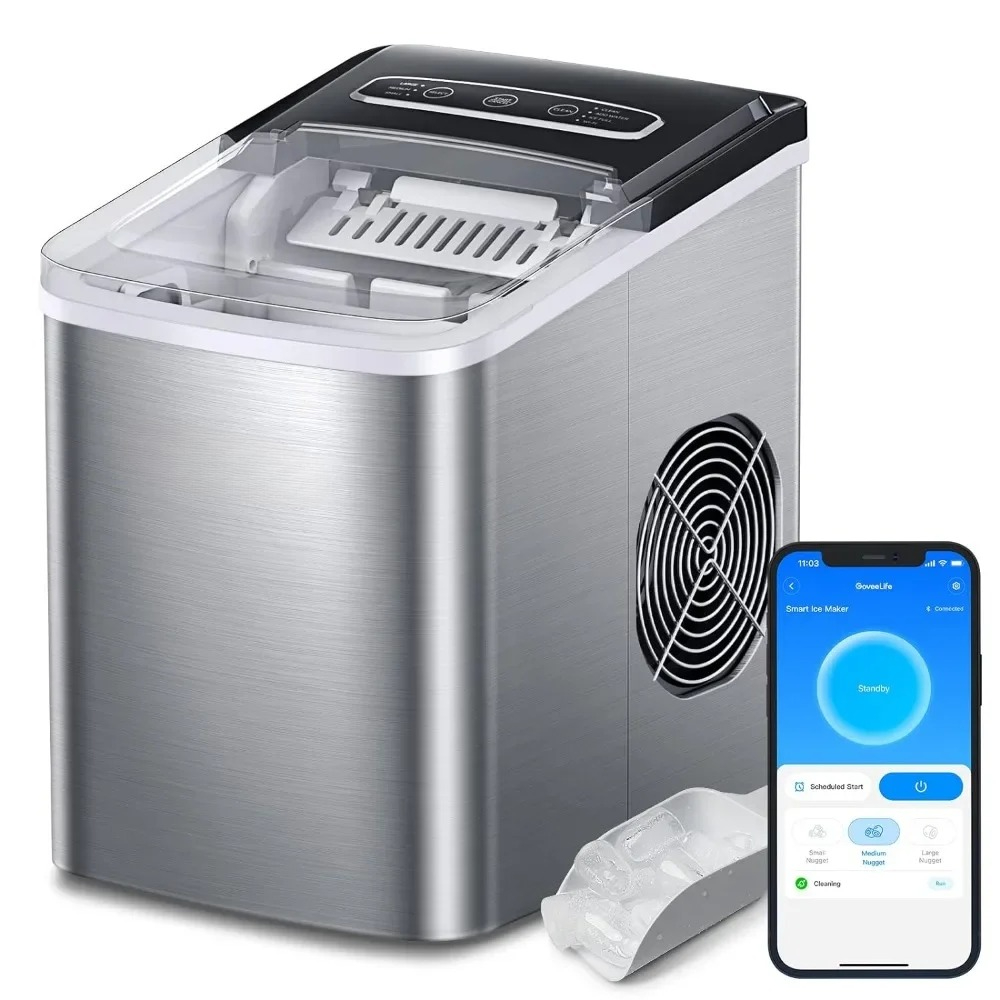 Smart Home Kitchen - Intelligenter Tisch-Eisbereiter mit App-Steuerung, 26 lbs/Tag
