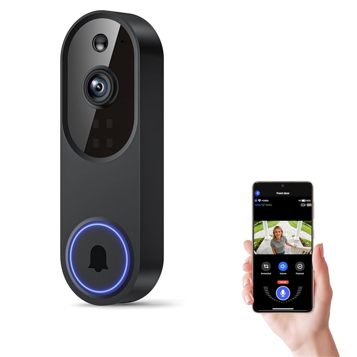 DTC5 Kabellose WLAN-Videotürkl – Wifi Doorbell Camera Bewertung und Preis
