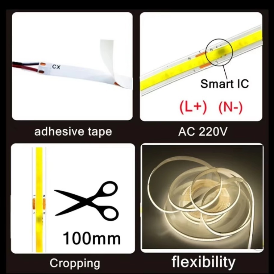 1–5 m COB-LED-Lichtleiste, 220 – Smart Home Living Room Bewertung und Preis
